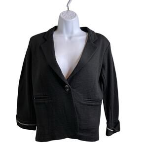 EMU Naturally Australian Women’s Black Wool Blazer Size XS Scandi Minimalist‎
